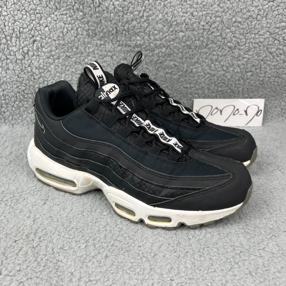 Nike Air Max 95 Mens Shoes Black White Pull Tab SE 2018 Running